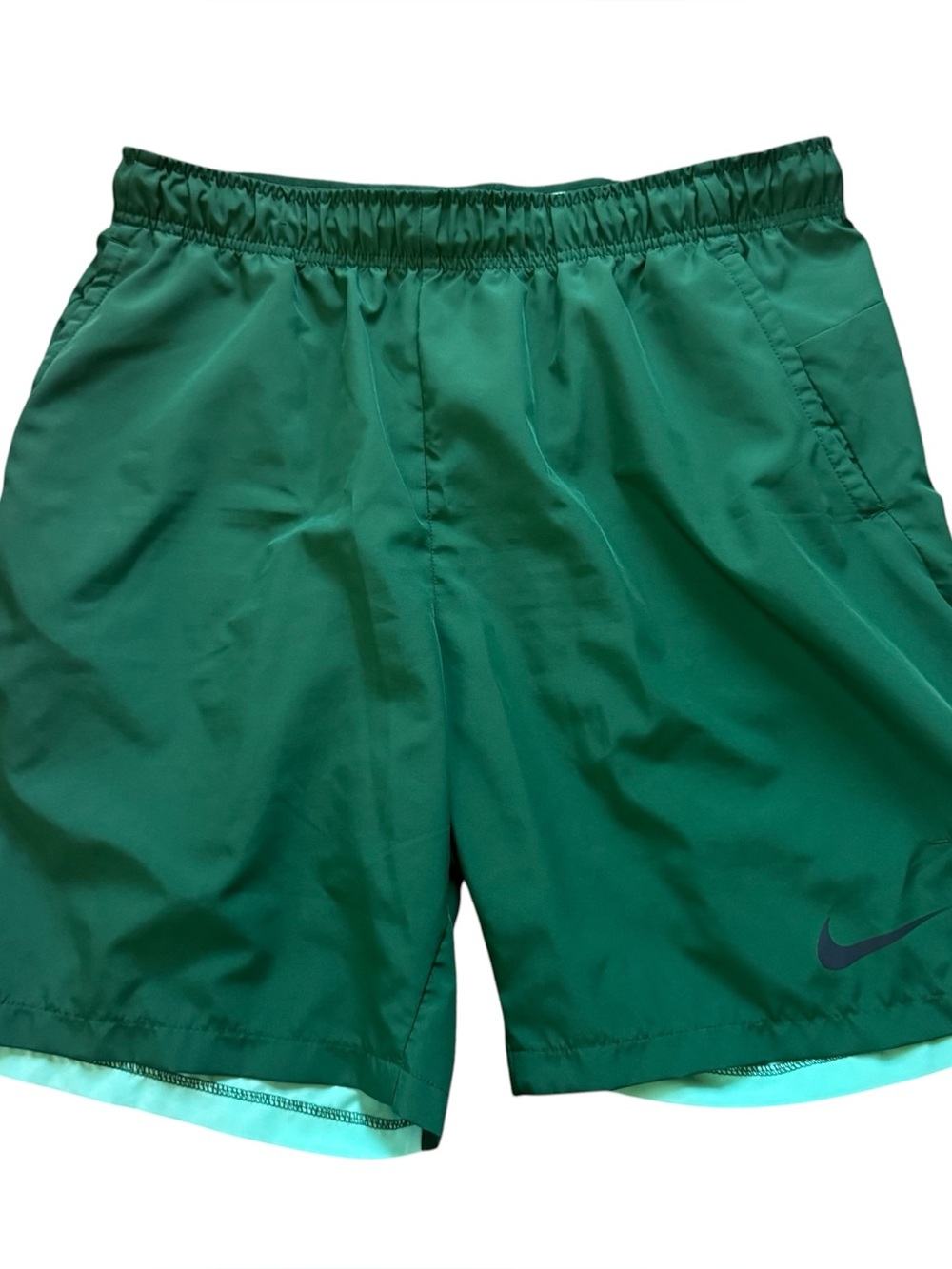 Nike Dri Fit Men’s 9” Woven Training Shorts Size L Green Athletic